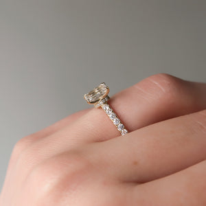 The Sofia Set With A 2.5 Carat Emerald Moissanite