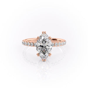 The Sofia Set With A 1.5 Carat Marquise Lab Diamond