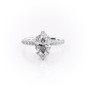 The Sofia Set With A 1 Carat Marquise Lab Diamond