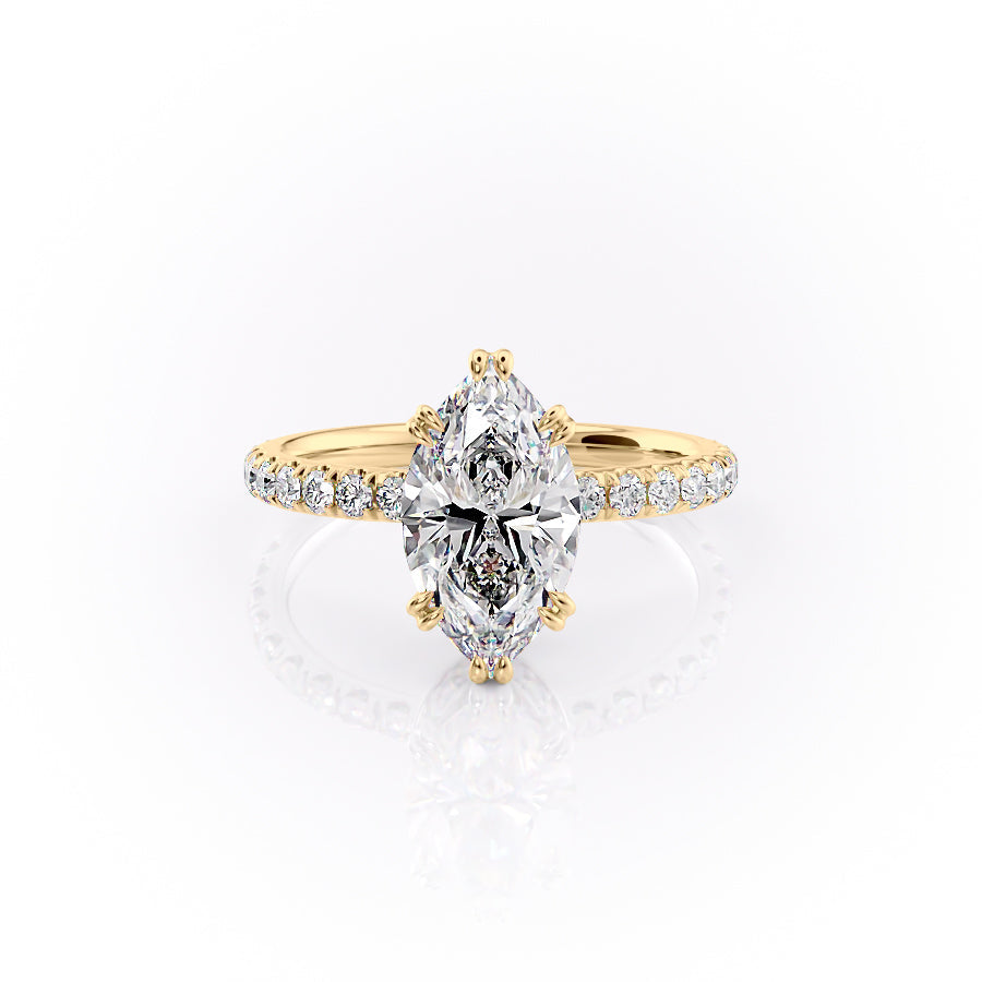 The Sofia Set With A 3.5 Carat Marquise Moissanite