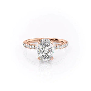 The Sofia Set With A 1.5 Carat Oval Moissanite