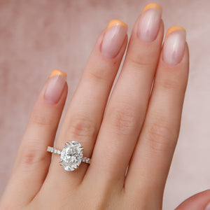 The Sofia Set With A 2.5 Carat Oval Moissanite
