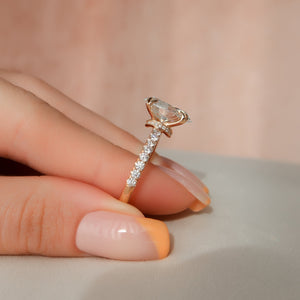 The Sofia Set With A 2.5 Carat Oval Moissanite