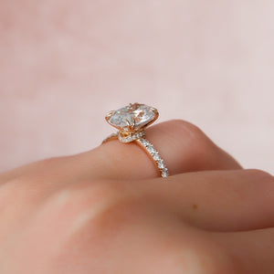 The Sofia Set With A 2.5 Carat Oval Moissanite