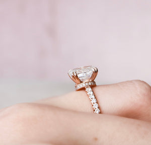 The Sofia Set With A 2.5 Carat Oval Moissanite