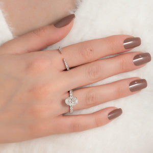 The Sofia Set With A 2.5 Carat Oval Moissanite