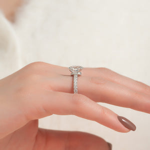 The Sofia Set With A 2.5 Carat Oval Moissanite