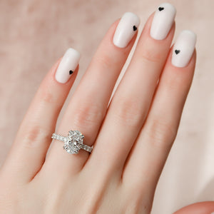 The Sofia Set With A 2.5 Carat Oval Moissanite