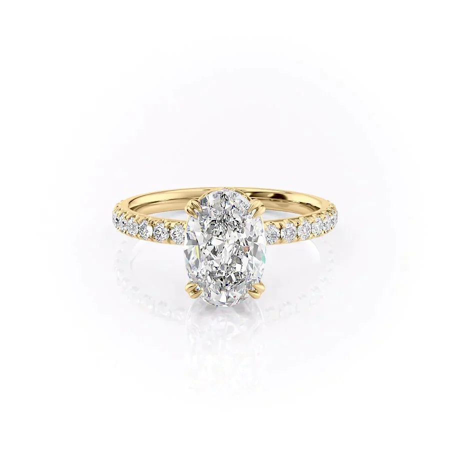 The Sofia Set With A 3 Carat Oval Moissanite