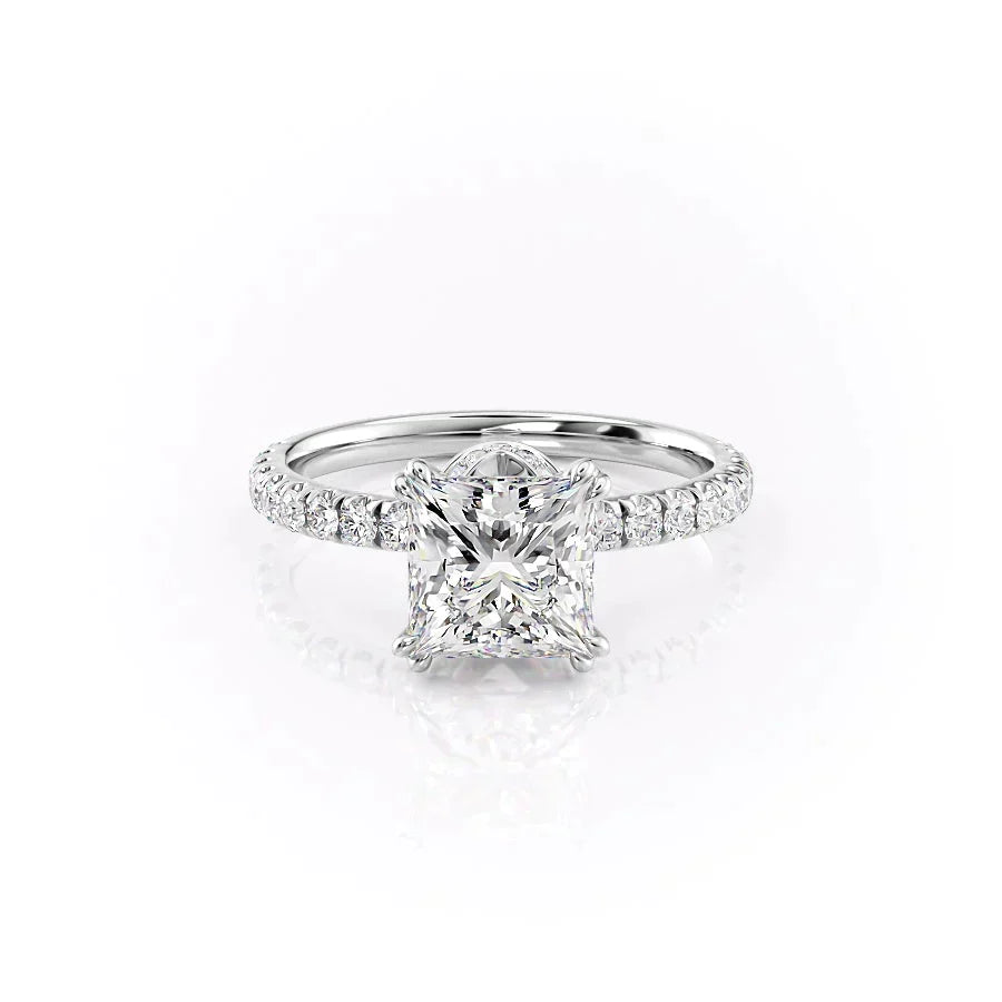 The Sofia Set With A 2.5 Carat Princess Lab Diamond
