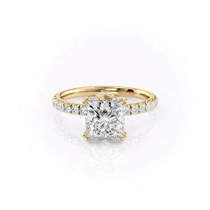 The Sofia Set With A 2 Carat Princess Lab Diamond