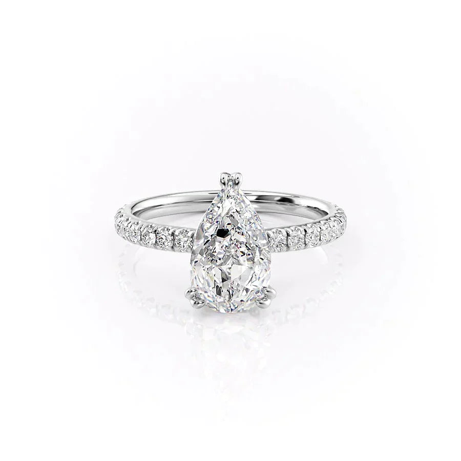 The Sofia Set With A 2 Carat Pear Moissanite