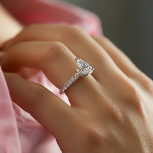 The Sofia Set With A 1 Carat Pear Moissanite