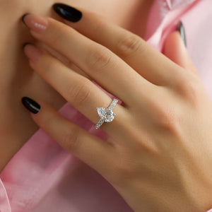 The Sofia Set With A 1 Carat Pear Moissanite