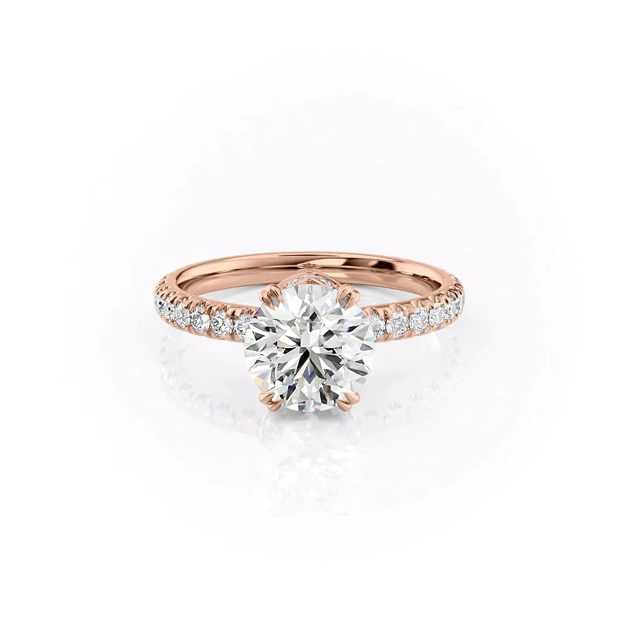 The Sofia Set With A 3.5 Carat Round Moissanite