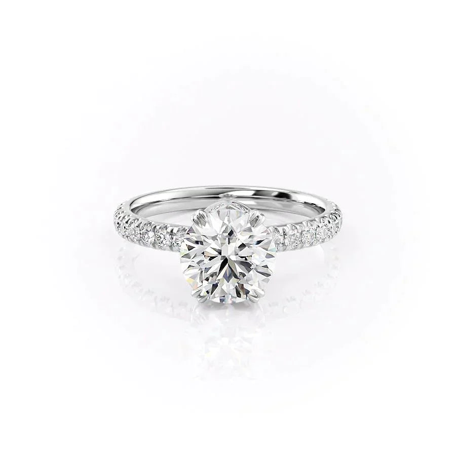 The Sofia Set With A 2.5 Carat Round Moissanite