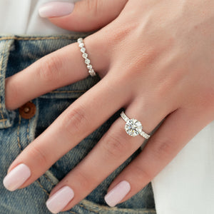 The Sofia Set With A 4.5 Carat Round Moissanite
