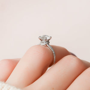 The Sofia Set With A 4.5 Carat Round Moissanite