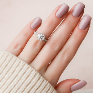 The Sofia Set With A 4.5 Carat Round Moissanite