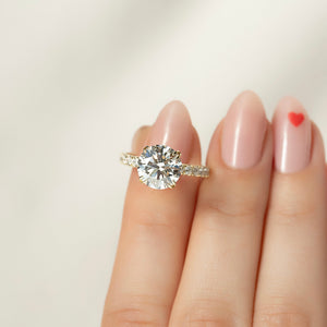 The Sofia Set With A 4 Carat Round Moissanite