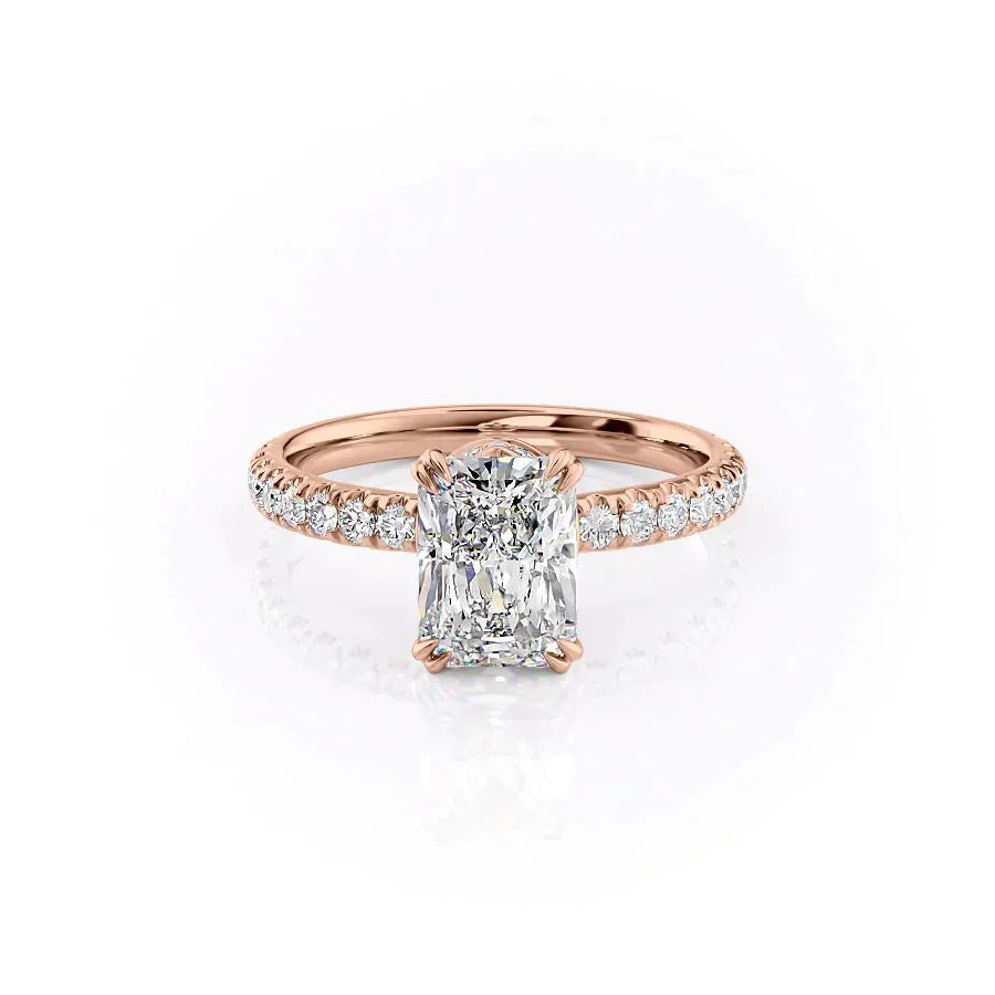 The Sofia Set With A 2.5 Carat Radiant Moissanite