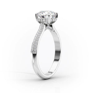 The Kayla Set With A 3 Carat Round Lab Diamond