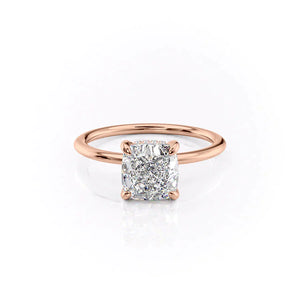 The Kamellie Set With A 4 Carat Cushion Moissanite