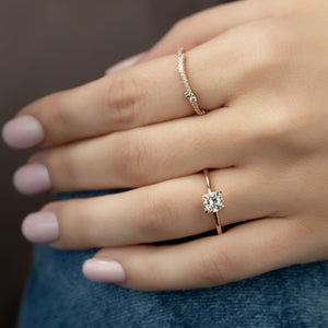 The Kamellie Set With A 2 Carat Cushion Lab Diamond