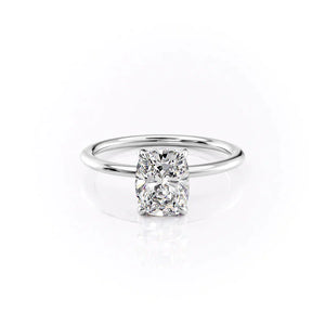 The Kamellie Set With A 2 Carat Elongated Cushion Lab Diamond