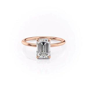 The Kamellie Set With A 3 Carat Emerald Moissanite