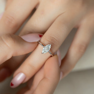 The Kamellie Set With A 4 Carat Marquise Moissanite