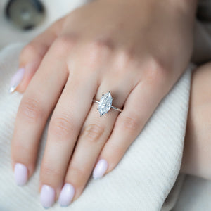 The Kamellie Set With A 4 Carat Marquise Moissanite