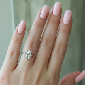 The Kamellie Set With A 4 Carat Marquise Moissanite