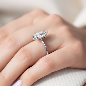 The Kamellie Set With A 4 Carat Marquise Moissanite