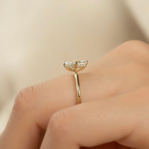 The Kamellie Set With A 1.5 Carat Marquise Lab Diamond