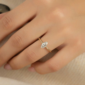 The Kamellie Set With A 1.5 Carat Marquise Lab Diamond