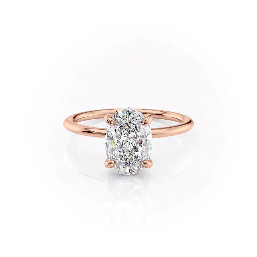 The Kamellie Set With A 2.5 Carat Oval Lab Diamond