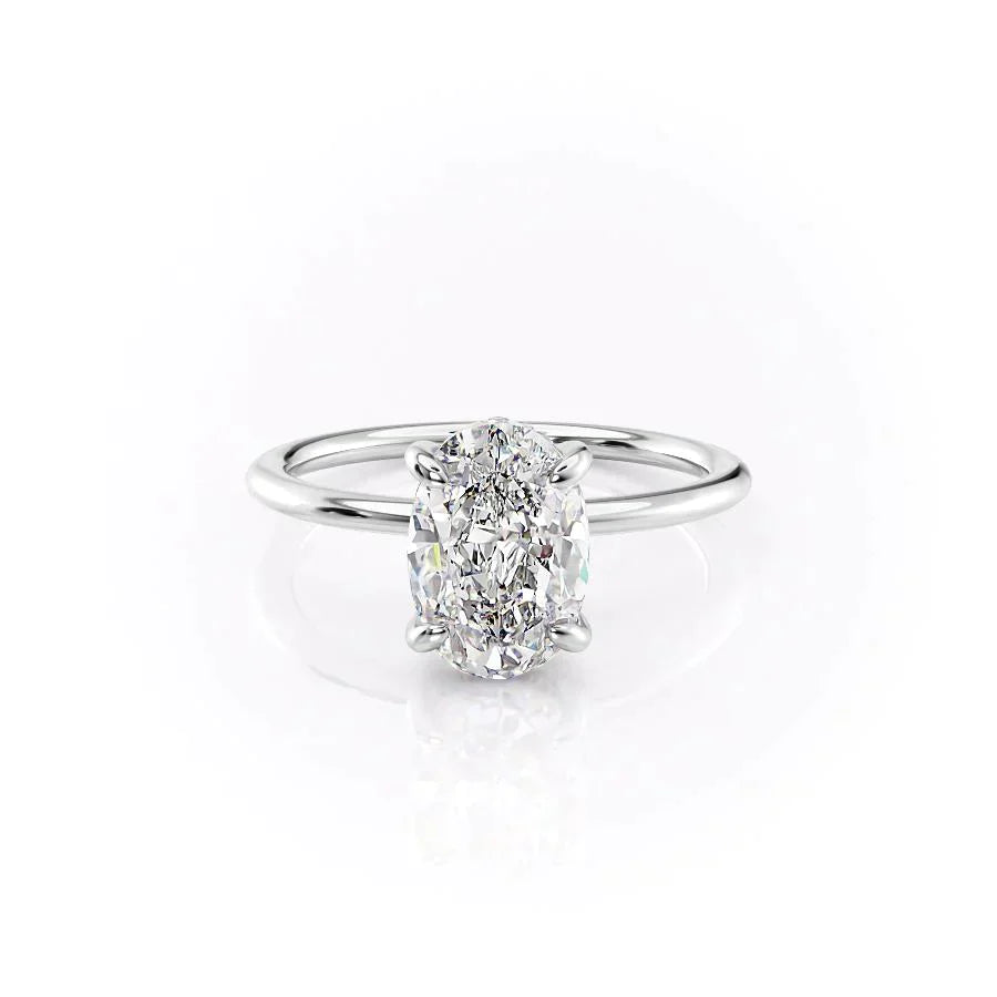 The Kamellie Set With A 2.5 Carat Oval Lab Diamond