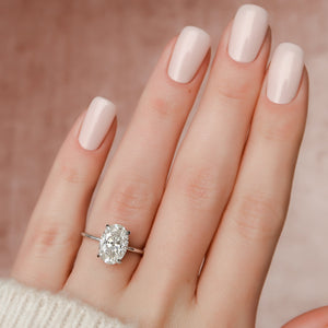 The Kamellie Set With A 4 Carat Oval Moissanite