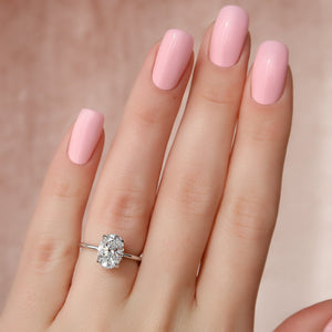 The Kamellie Set With A 4 Carat Oval Moissanite