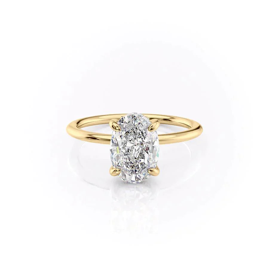 The Kamellie Set With A 5 Carat Oval Moissanite