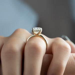 The Kamellie Set With A 1 Carat Oval Moissanite
