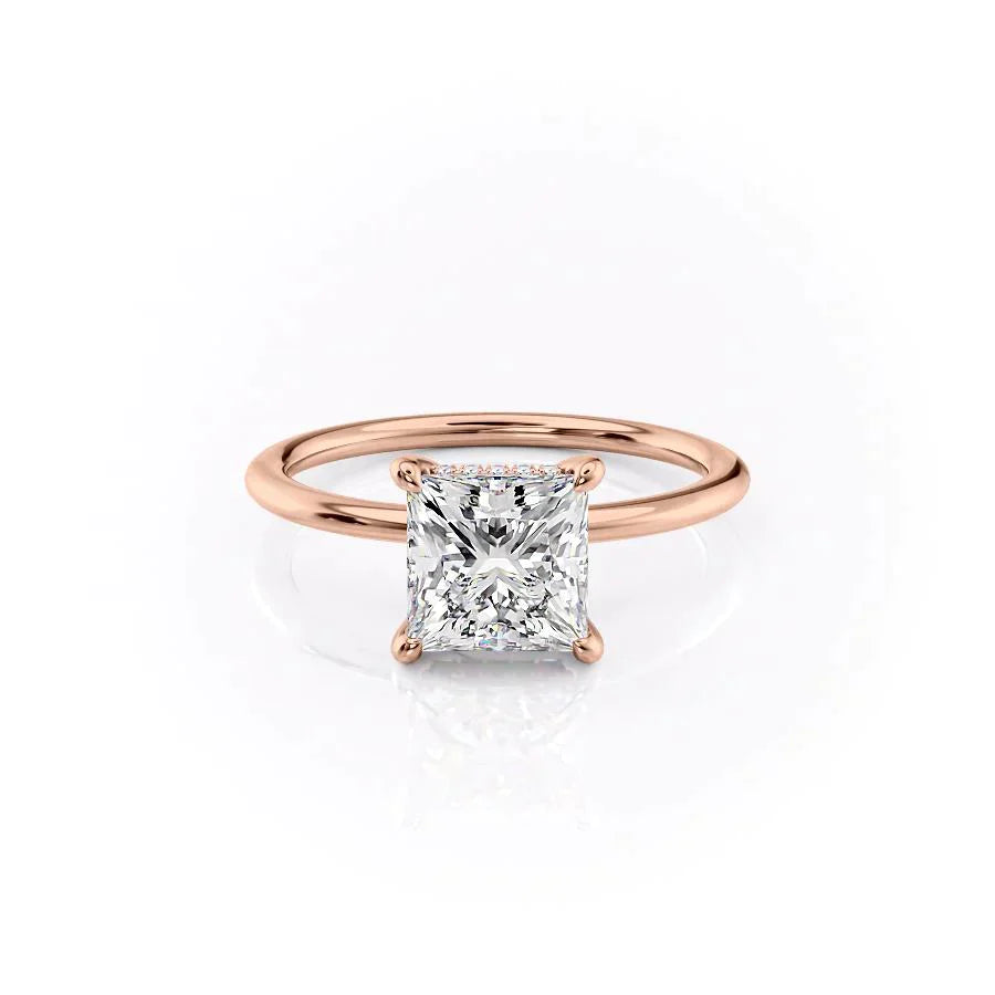The Kamellie Set With A 3 Carat Princess Lab Diamond