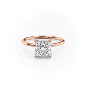 The Kamellie Set With A 3 Carat Princess Lab Diamond