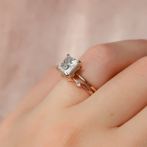 The Kamellie Set With A 2 Carat Princess Lab Diamond