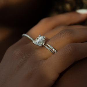 The Kamellie Set With A 4 Carat Princess Moissanite