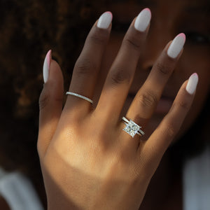 The Kamellie Set With A 4 Carat Princess Moissanite