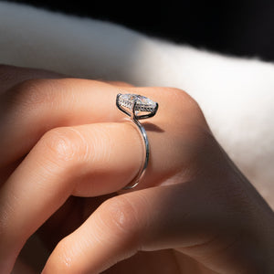 The Kamellie Set With A 4 Carat Princess Moissanite