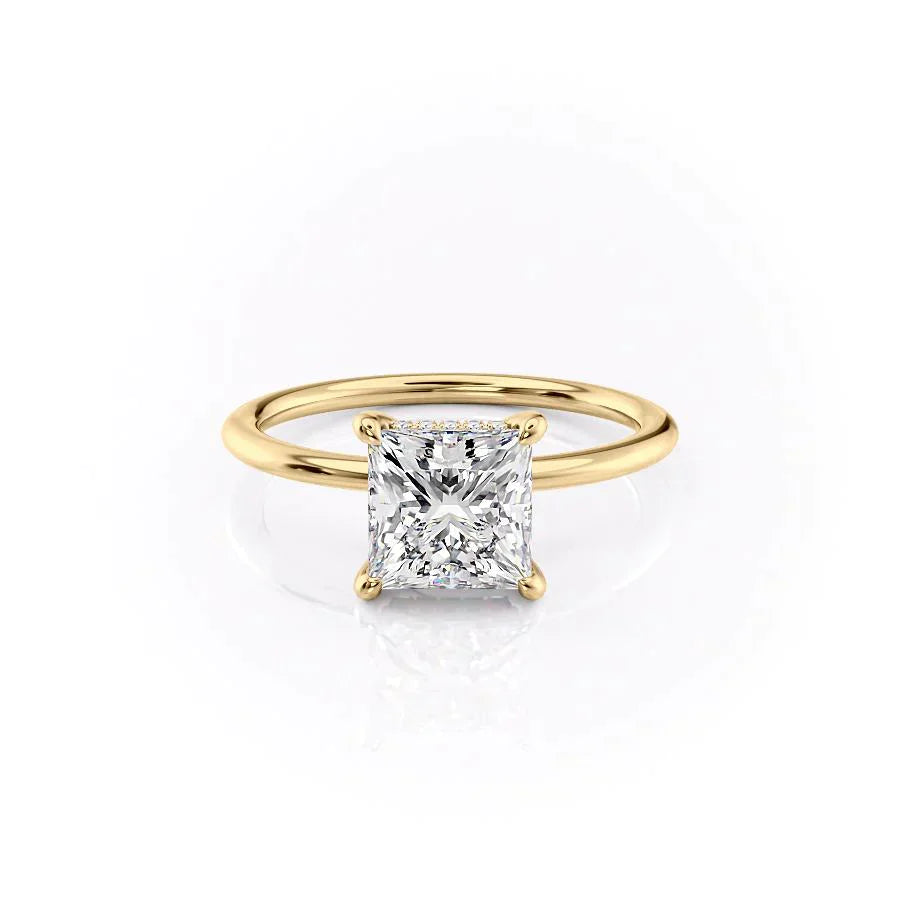The Kamellie Set With A 1.5 Carat Princess Lab Diamond