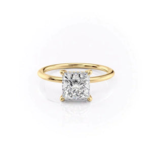 The Kamellie Set With A 3 Carat Princess Lab Diamond